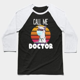 Funny Llama Doctor Baseball T-Shirt